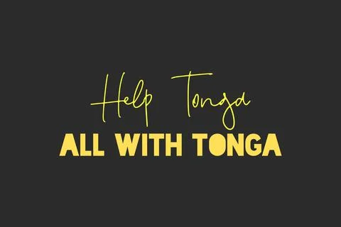 Help Tonga, All with Tonga text vector poster, t-shirt, and sticker design Illustrazione stock