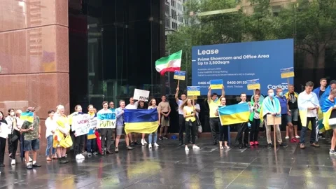 Help Ukraine now protest Stock Footage 171319376