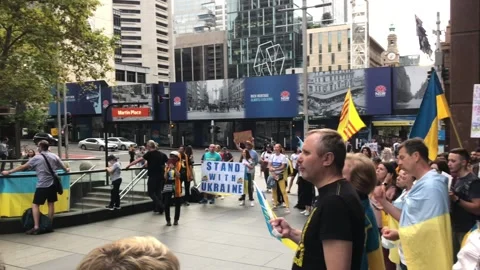 Help Ukraine now protest Stock Footage 171978642