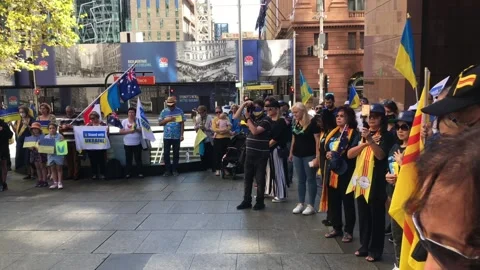 Help Ukraine now protest Stock Footage 172088152