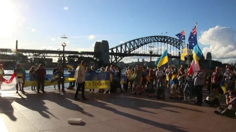 Help Ukraine Now protest Video stock 184422331