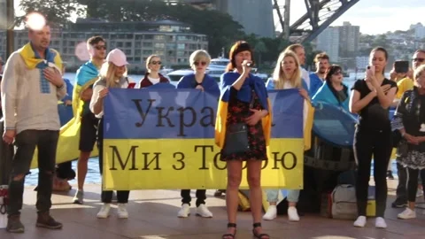 Help Ukraine Now protest Video stock 184444477