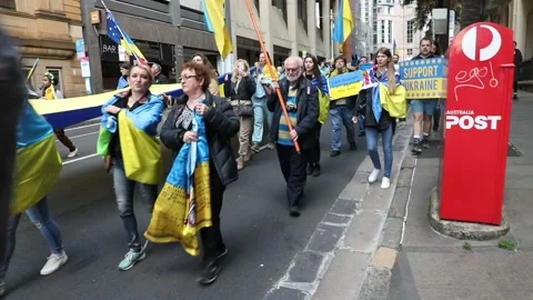 Help Ukraine Now protest Stock Footage 197519742