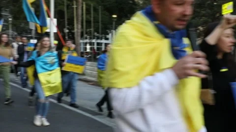 Help Ukraine Now protest 스톡 동영상 197519914