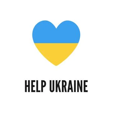 Help Ukraine support people concept vector illustration Stock Illustration