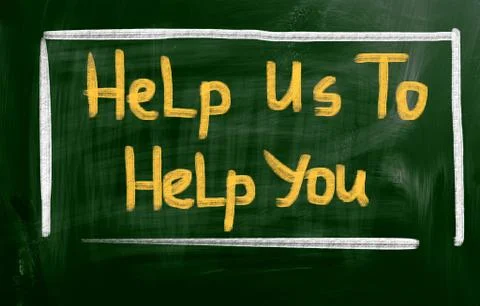 Help us to help you concept Stock Illustration