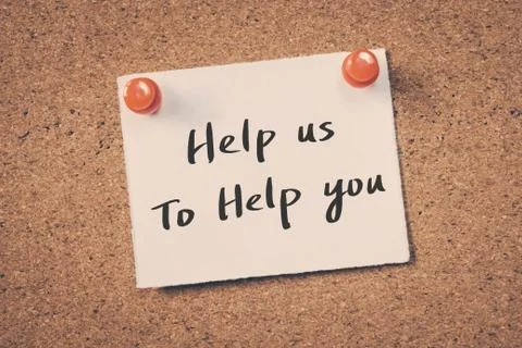 Help us to help you Stock Photos