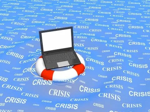 Help in the virtual world Stock Illustration