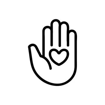 Help the volunteer icon vector. Isolated contour symbol illustration 스톡 일러스트