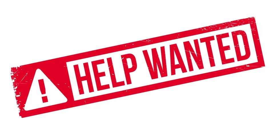 Help Wanted rubber stamp Stock Illustration