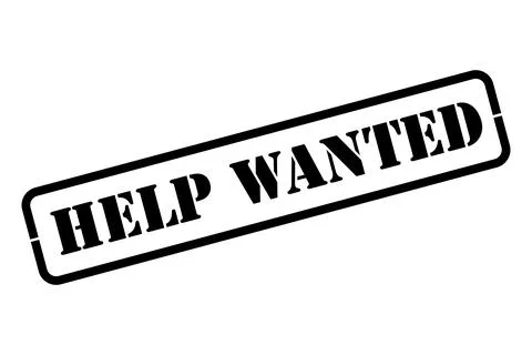 Help Wanted Rubber Stamp Vector Stock Illustration