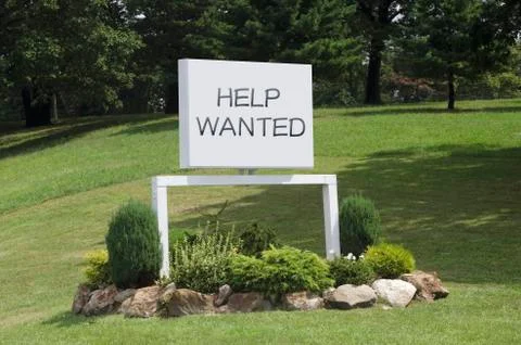 Help wanted sign Stock Photos