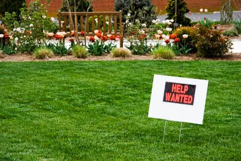 Help wanted sign Stock-Fotos