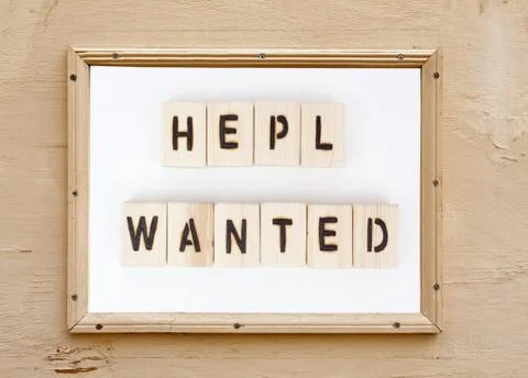 Help wanted sign Stock Photos