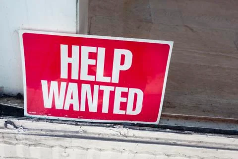 Help wanted sign Stock-Fotos