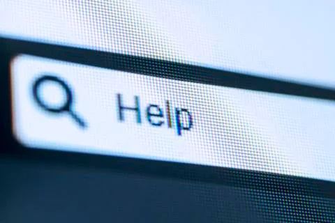 Help word on the browser tab 写真素材