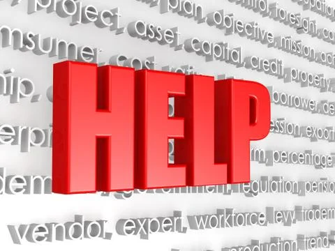 Help in word cloud イラスト素材