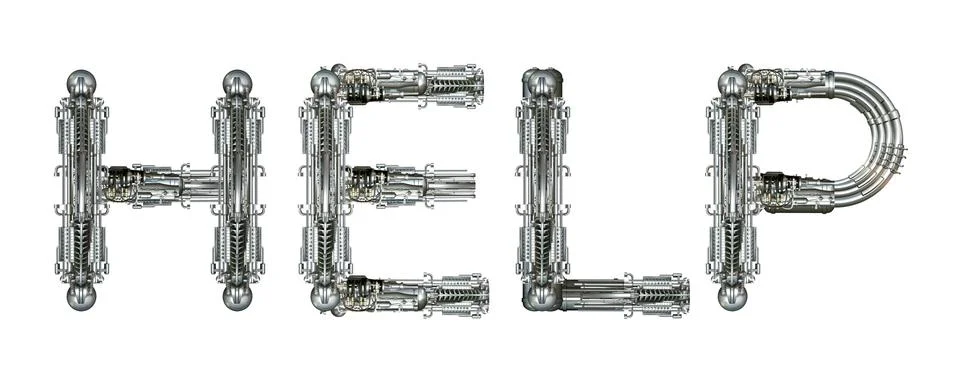 Help, word concept technically Stock Illustration