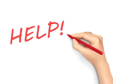 HELP word written by hand Stock Illustration