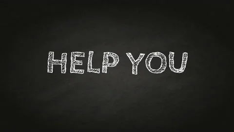 help you text - Hand drawing text on bla... | Stock Video | Pond5