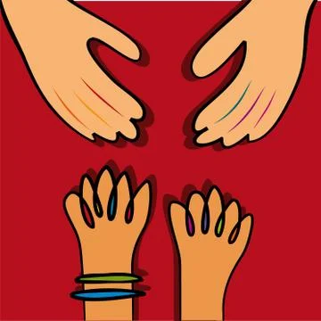 Help_hands Stock Illustration