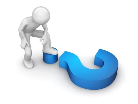 Helpdesk (3d characters series) Illustrazione stock