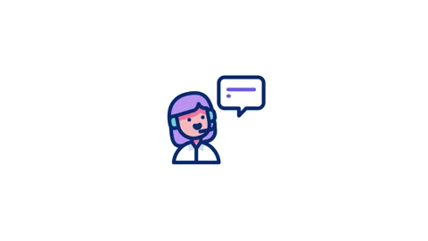 Helpdesk Animated Icon Stock Footage 320233578