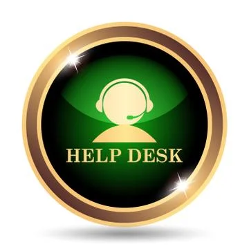 Helpdesk icon. Internet button on white background.. Stock Illustration