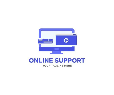 Helpdesk Online Support Information Support Concept logo design. イラスト素材