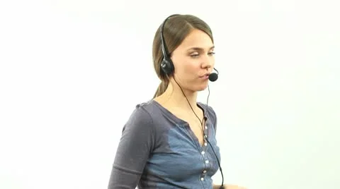 Helpdesk Operator on the Job Video stock 10716846