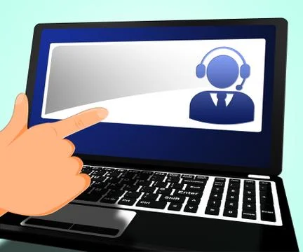 Helpdesk Voip With Blank Copyspace 3d Illustration Stock Illustration