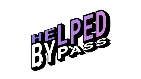 HELPED vs BYPASS, 3D Text Animation in Isometric View with Opposite Word Motion Stock Footage 314263555