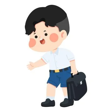 Helpful Student Reaching Hand to Friend Stock Illustration