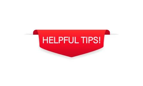 Helpful tips banner icon. Useful support. Vector on isolated white background Stock Illustration