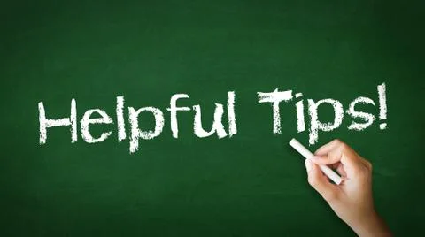 Helpful tips chalk illustration Stock Photos