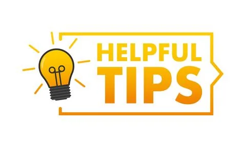 Helpful Tips Concept with Light Bulb Icon, Vector Illustration for Ideas and Stock Illustration