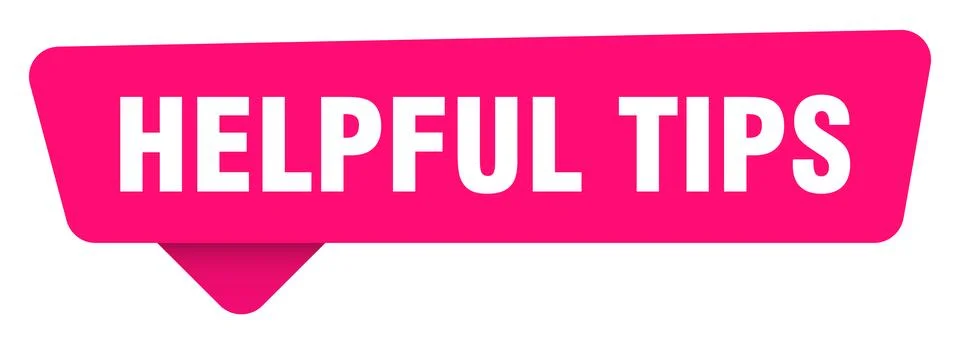 Helpful tips magenta sticker isolated on transpatent background. helpful ti.. Stock Illustration