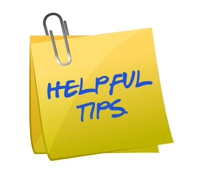 Helpful tips post it illustration design Stock Illustration