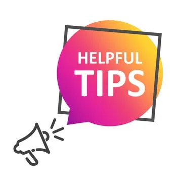 Helpful tips, speaker informs about useful tips in gradient colors. Stock Illustration