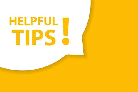 Helpful tips speech bubble banner vector with copy space for business, market Stock-Illustration