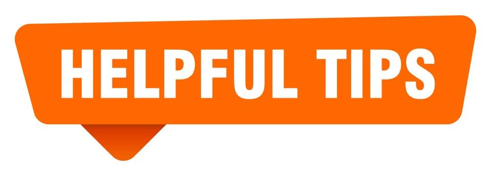 Helpful tips sticker. helpful tips orange sign isolated on transpatent back.. Stock Illustration