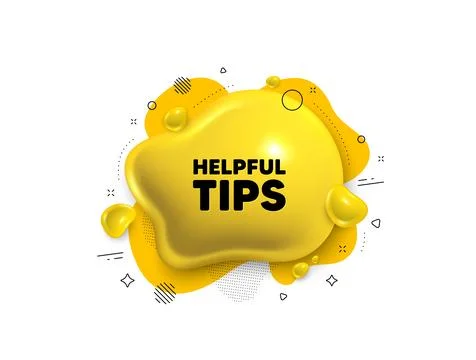 Helpful tips symbol. Education faq sign. Abstract liquid 3d shape. Vector Illustrazione stock