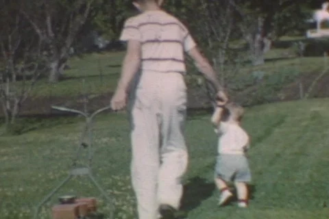 HELPING DAD Stock Footage