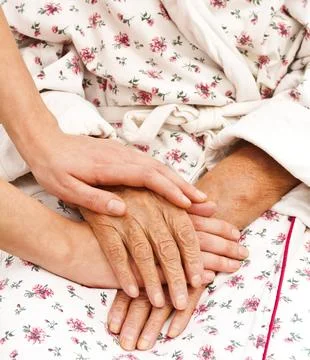 Helping the elder ones Stock Photos