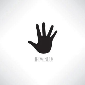 Helping hand icon. Human hand silhouette. Friend sign Stock Illustration