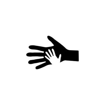 Helping hand icon. vector illustration black on white background Stock Illustration
