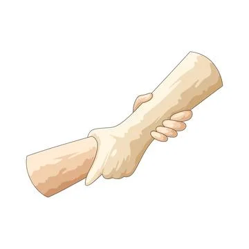 Helping Hand illustration Stock Illustration