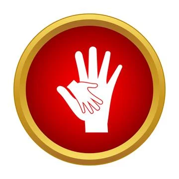 Helping hand offering support and care to child Stock-Illustration
