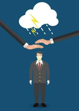 Helping Hand in Personal development. Success. Personal and care Illustrazione stock