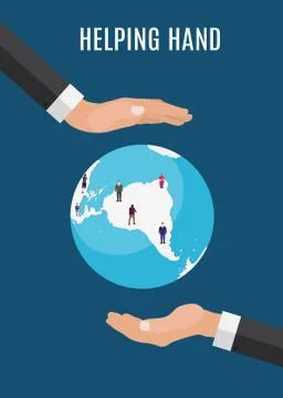 Helping Hand in Personal development. Success. Personal and care Illustrazione stock